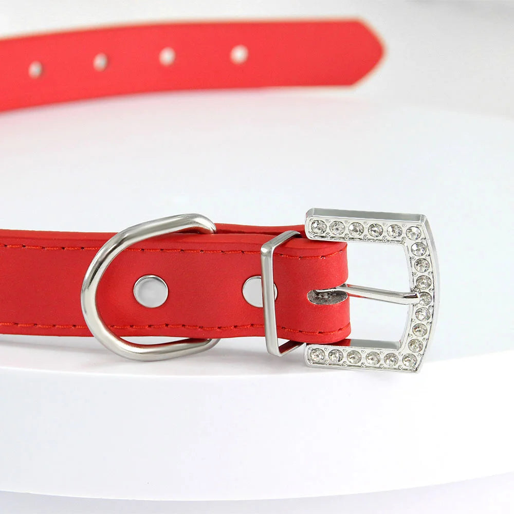 Pet Collar Leather Puppy Necklace Collars