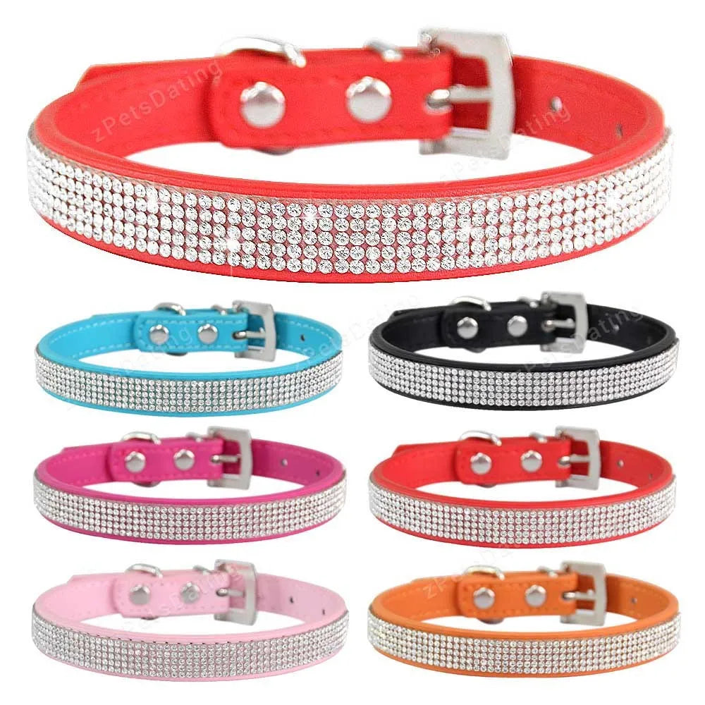 Pet Collar Leather Puppy Necklace Collars